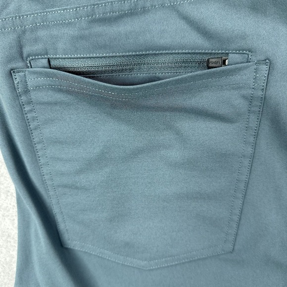 Vuori Meta Pants Mens 32 Teal Performance Zip Pocket Travel Golf Casual Chino - Picture 8 of 16